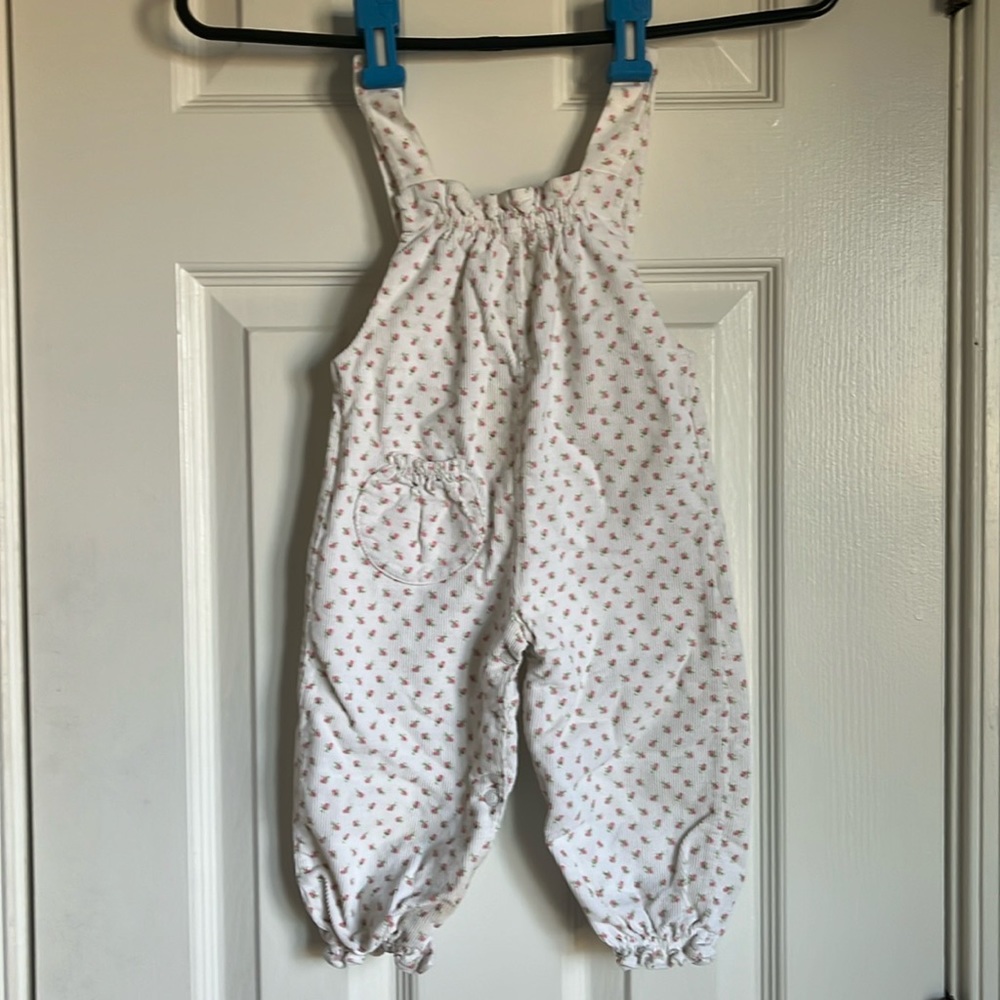 Vintage Infant Playsuit with Rosebud Print